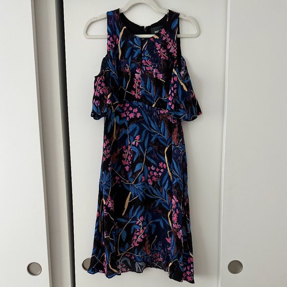 Anthropologie Floral Flutter-Sleeve Dress - Picture 2 of 3